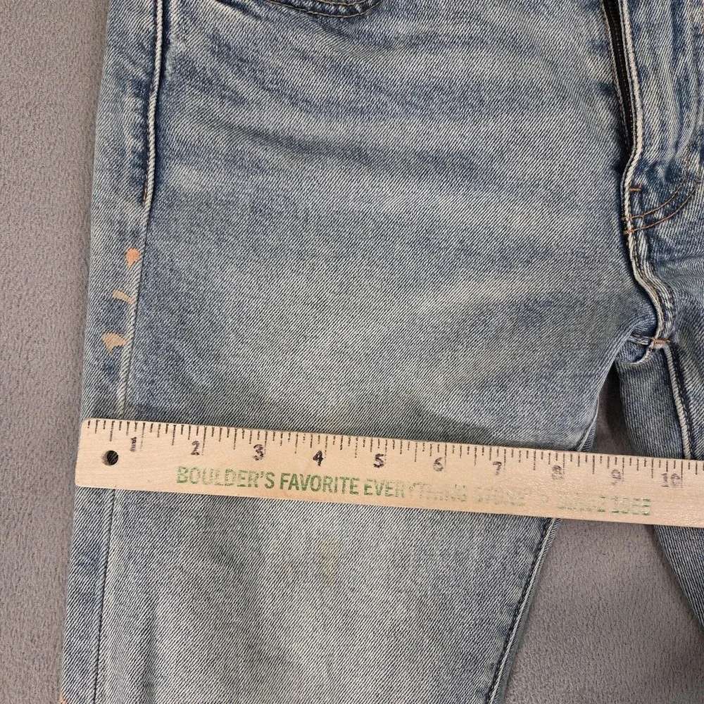 Levi's Premium 511 Jeans Mens 28x26 Light Wash Distressed Slim Tag 29x32 Altered